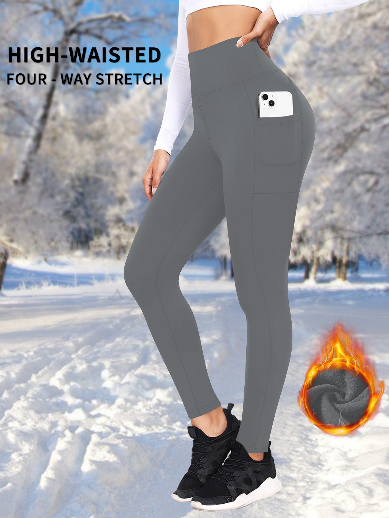Autumn And Winter Warm Pocket Plus Velvet Yoga Pants - [[{"value":"{{ Babyvera Babyvera  }}"}]]