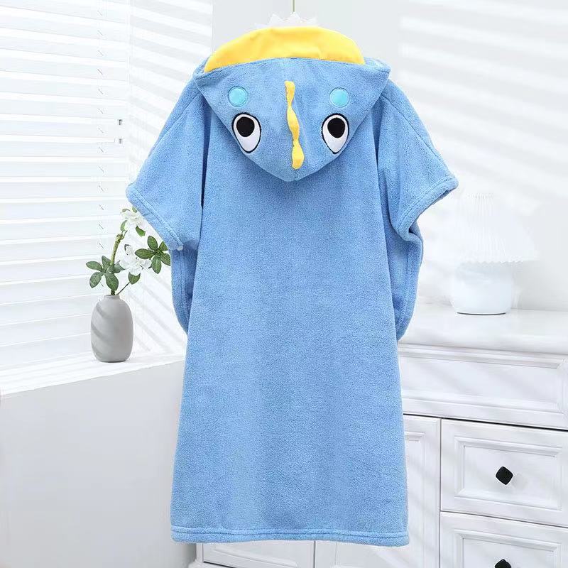 Children's Wearable Coral Fleece Absorbent Hooded Cloak Bath Towel Boys And Girls Nightgown Home Clothes - [[{"value":"{{ Babyvera Babyvera  }}"}]]