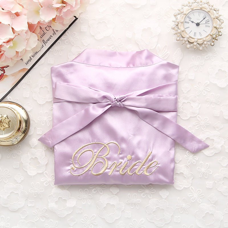 Bridal pajamas simulation silk nightgown - Babyvera