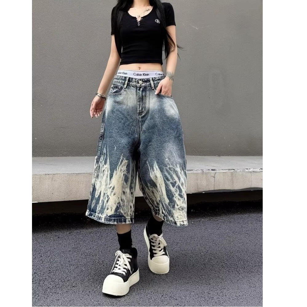 Women's American-style Wide-leg Denim Shorts - [[{"value":"{{ Babyvera Babyvera  }}"}]]