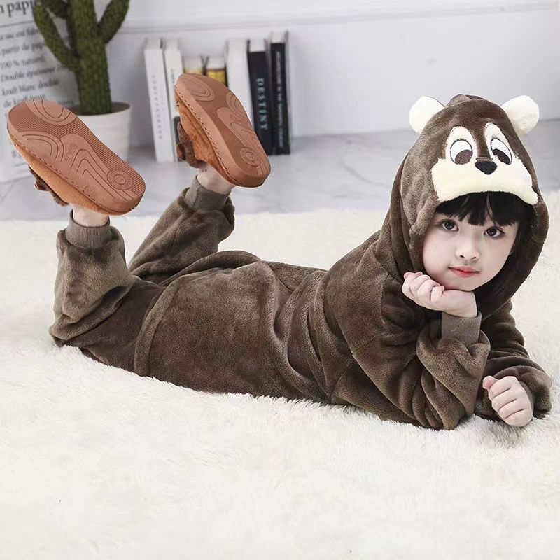 One-piece Animal Pajamas Flannel Children's One-piece Pajamas - [[{"value":"{{ Babyvera Babyvera  }}"}]]