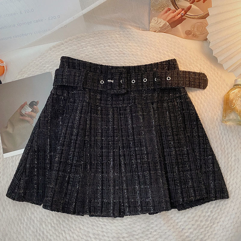 Chanel-style High-waisted Skirt With Belt - [[{"value":"{{ Babyvera Babyvera  }}"}]]