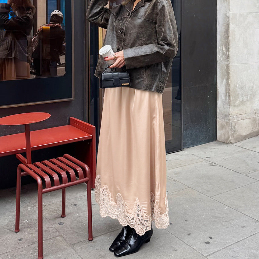 Women's Elegant And Sophisticated A-line Lace-trimmed Skirt That Goes With Everything - [[{"value":"{{ Babyvera Babyvera  }}"}]]