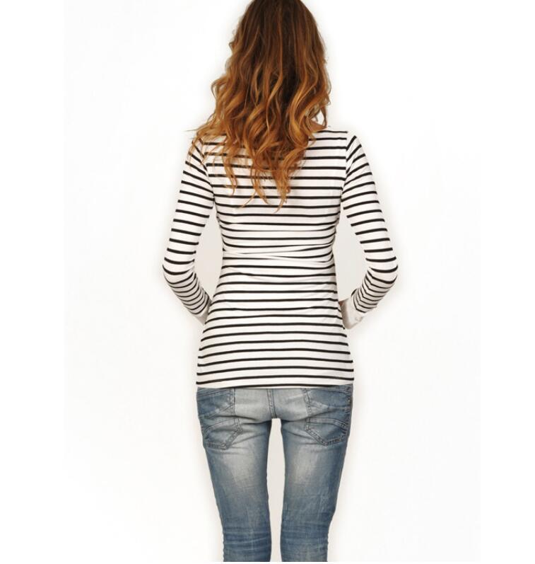 Multifunctional Maternity T-shirt Striped Long Sleeve Nursing Wear - [[{"value":"{{ Babyvera Babyvera  }}"}]]