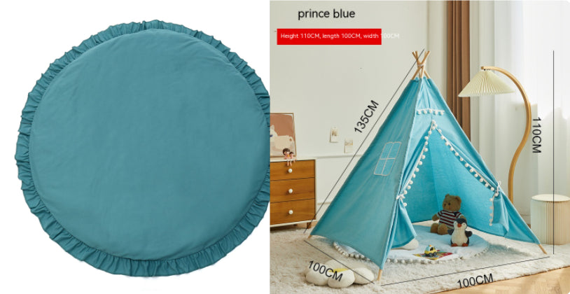 INS Round Solid Color Lace Play Mat Crawling Mat Baby Premises - [[{"value":"{{ Babyvera Babyvera  }}"}]]