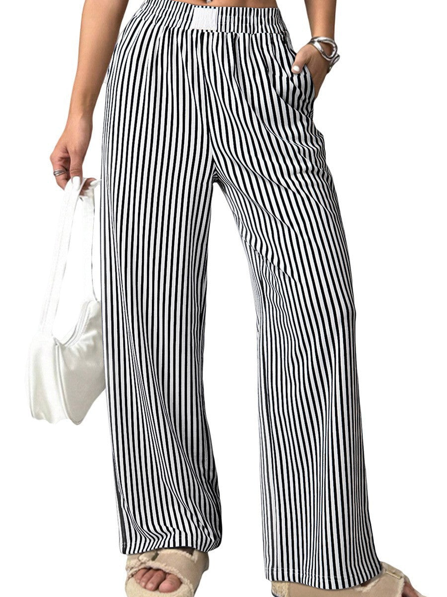Drapey Trousers For Womenversatile Striped Casual Pants Perfect For The Office - [[{"value":"{{ Babyvera Babyvera  }}"}]]