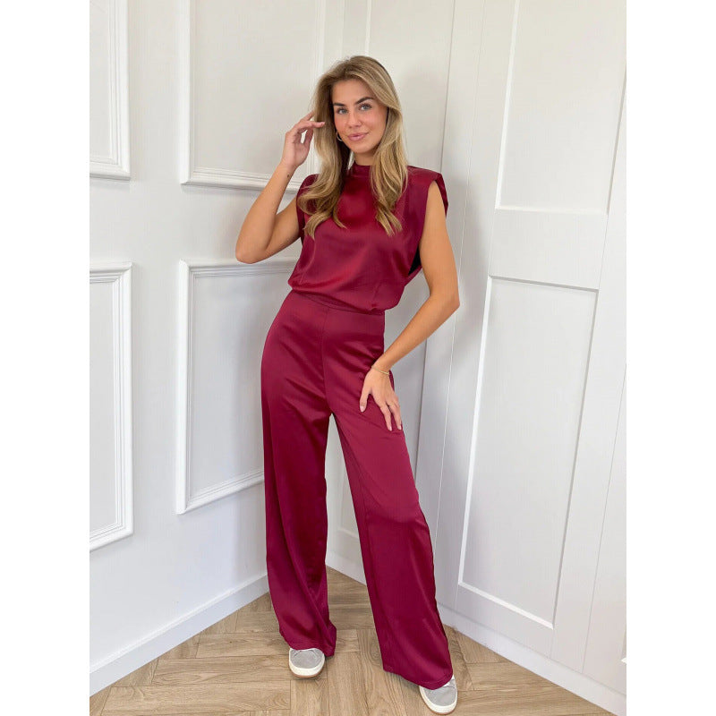 Backless Evening Dress Jumpsuit Solid Color Casual Straight Pants - [[{"value":"{{ Babyvera Babyvera  }}"}]]