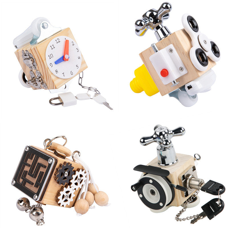 Busy Block Children's Montessori Early Education Teaching Aids Kindergarten Montessori Unlocking Toys - [[{"value":"{{ Babyvera Babyvera  }}"}]]