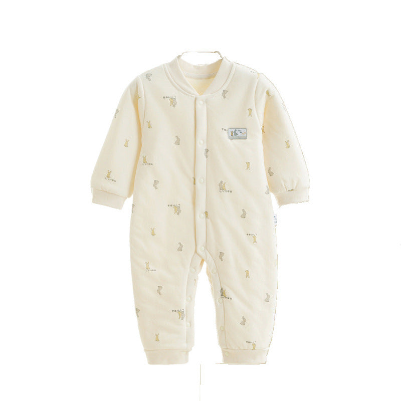 Spring And Autumn Baby Quilted Jumpsuit Three Layers Warm - [[{"value":"{{ Babyvera Babyvera  }}"}]]