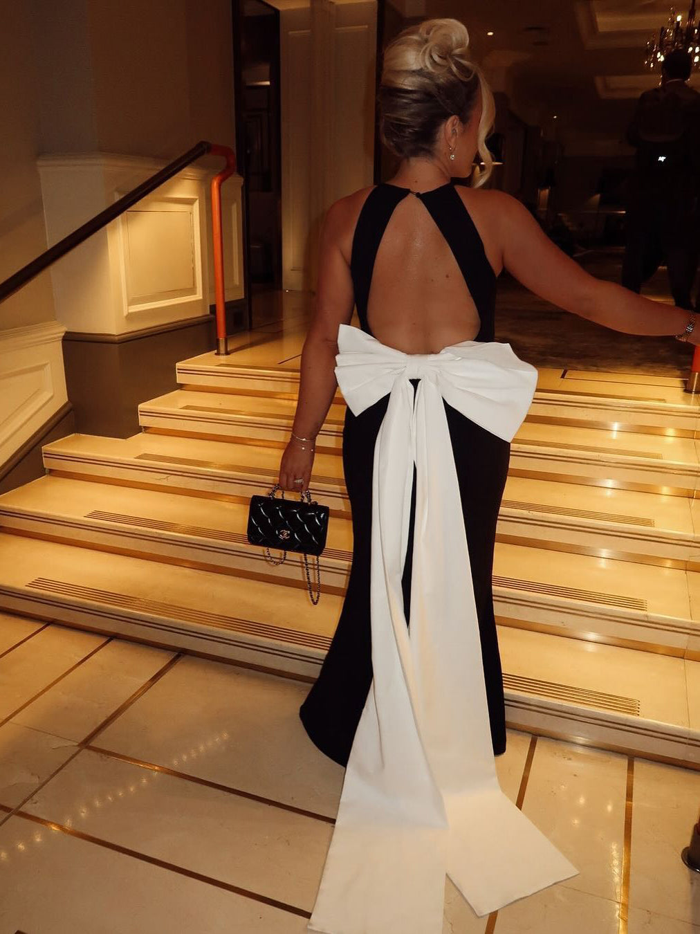 Sleeveless Contrast Bow Maxi Dress - [[{"value":"{{ Babyvera Babyvera  }}"}]]