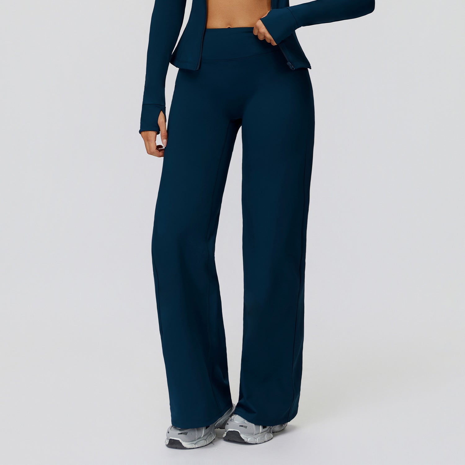 Casual Versatile Trousers Fleece-lined Keep Warm High Waist Wide-leg Trousers - [[{"value":"{{ Babyvera Babyvera  }}"}]]