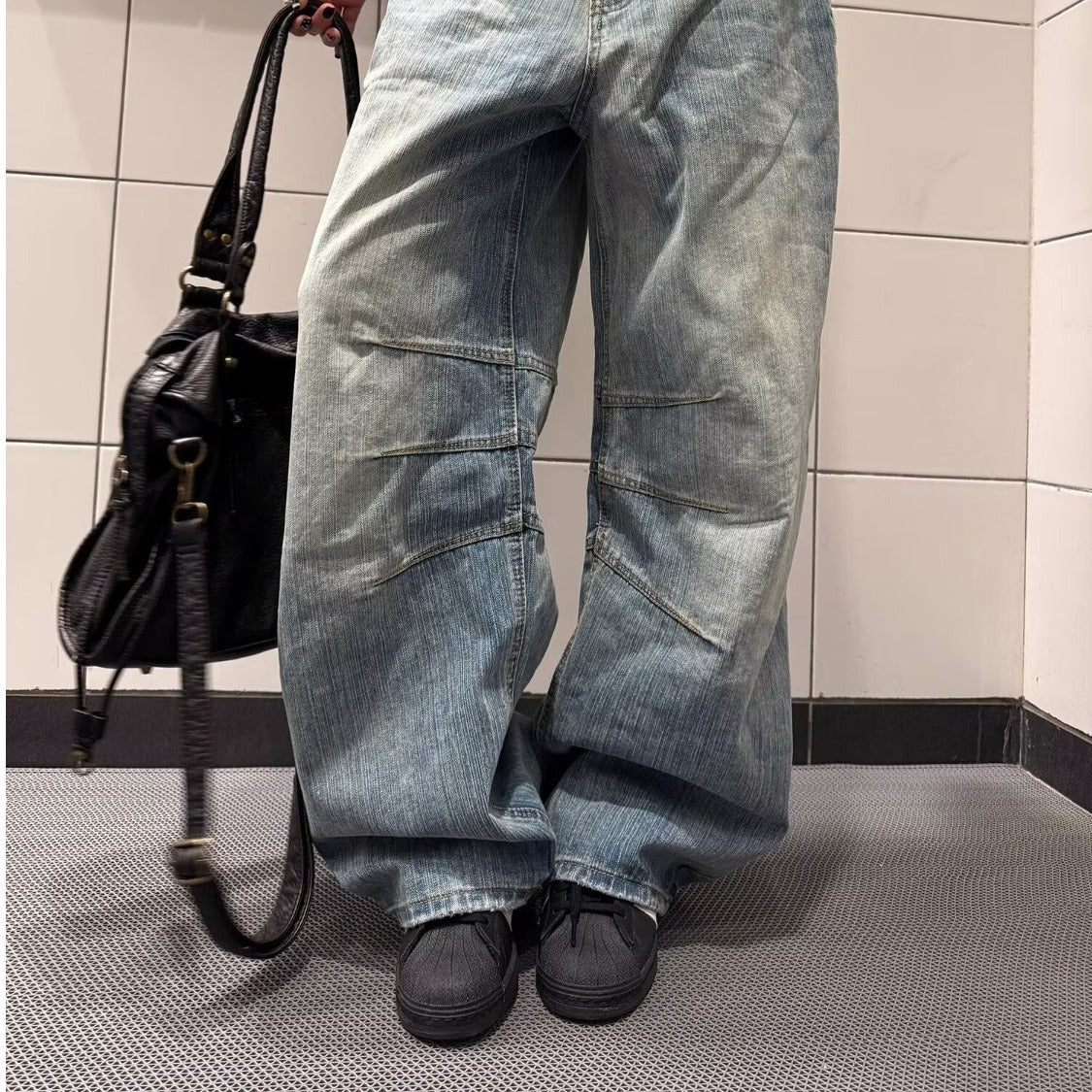 Female Loose And Casual Retro Herringbone Flare Denim Jeans - [[{"value":"{{ Babyvera Babyvera  }}"}]]