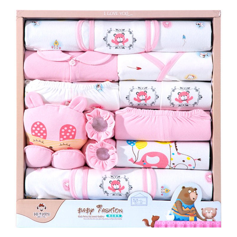 18 Piece Cotton Newborn Clothes Gift Box Set - [[{"value":"{{ Babyvera Babyvera  }}"}]]
