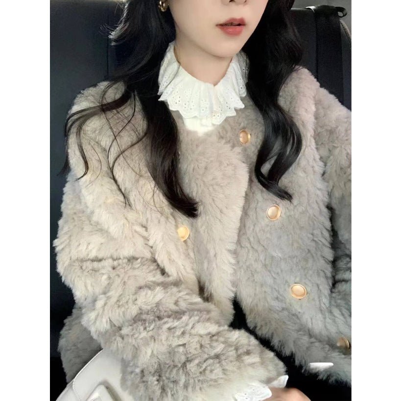 Casual Lamb Wool Coat For Women - Babyvera