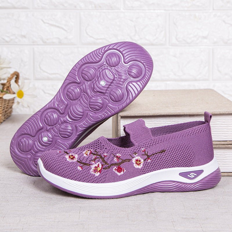 Casual Slip - on Shoes With Shallow Openings And Embroidery - Babyvera