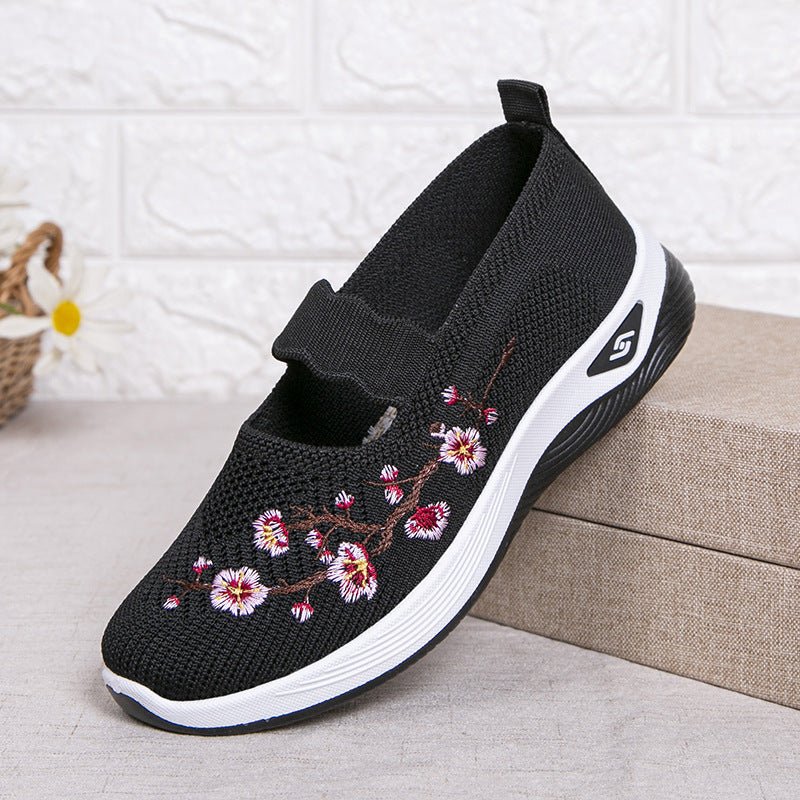 Casual Slip - on Shoes With Shallow Openings And Embroidery - Babyvera