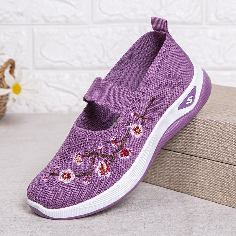 Casual Slip - on Shoes With Shallow Openings And Embroidery - Babyvera