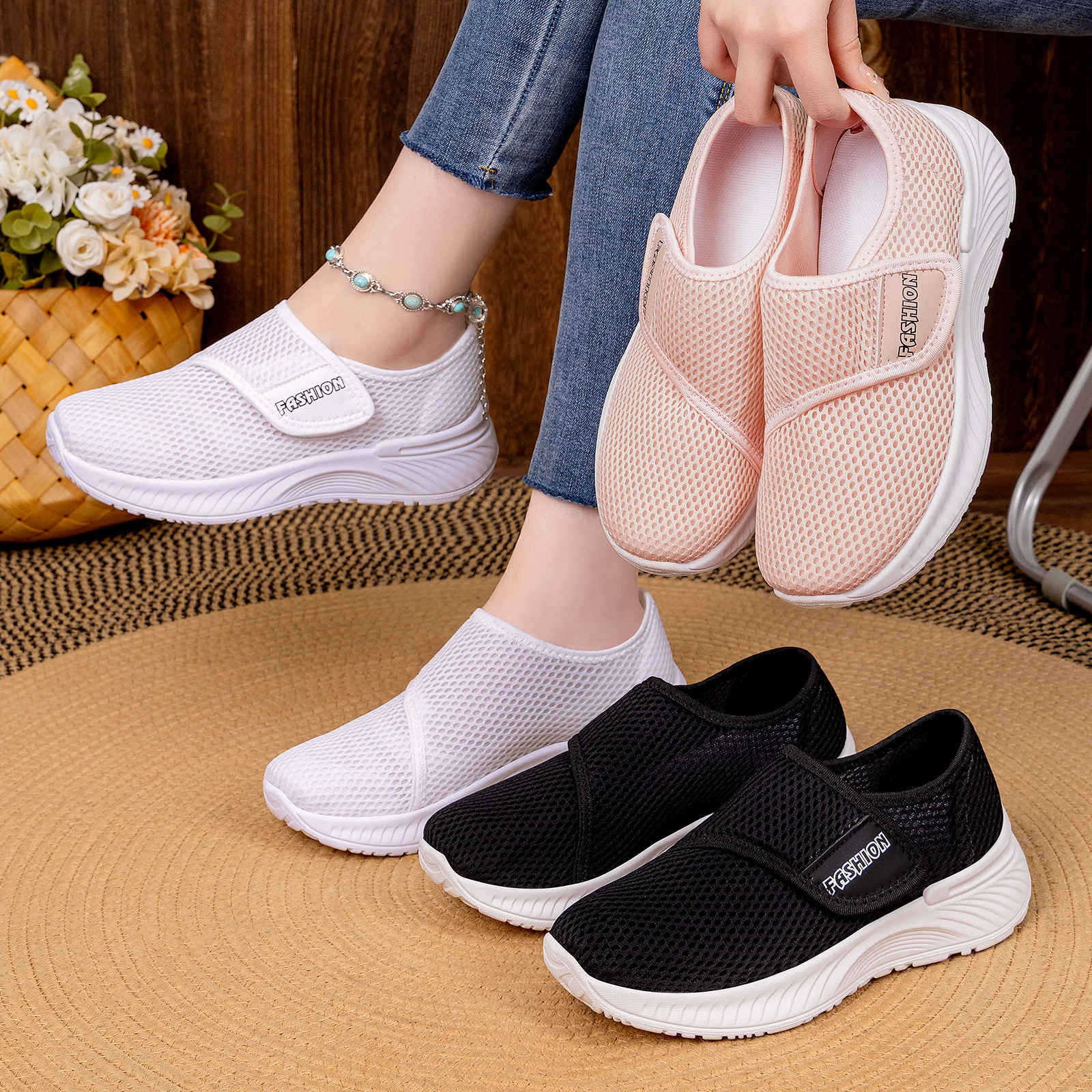 Casual Versatile Velcro Fastened Soft Soled Walking Shoes That Wont Tire Your Feet - Babyvera
