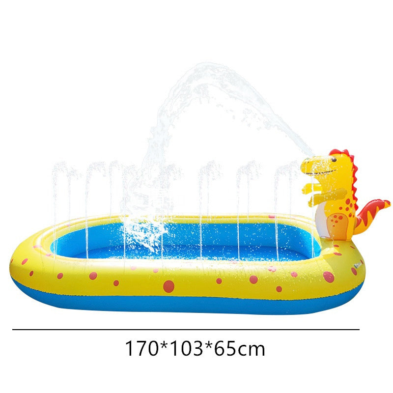 Dinosaur Water Spray Pool For Kids Pet Play Mat Water Play Toy Shark Pool - [[{"value":"{{ Babyvera Babyvera  }}"}]]