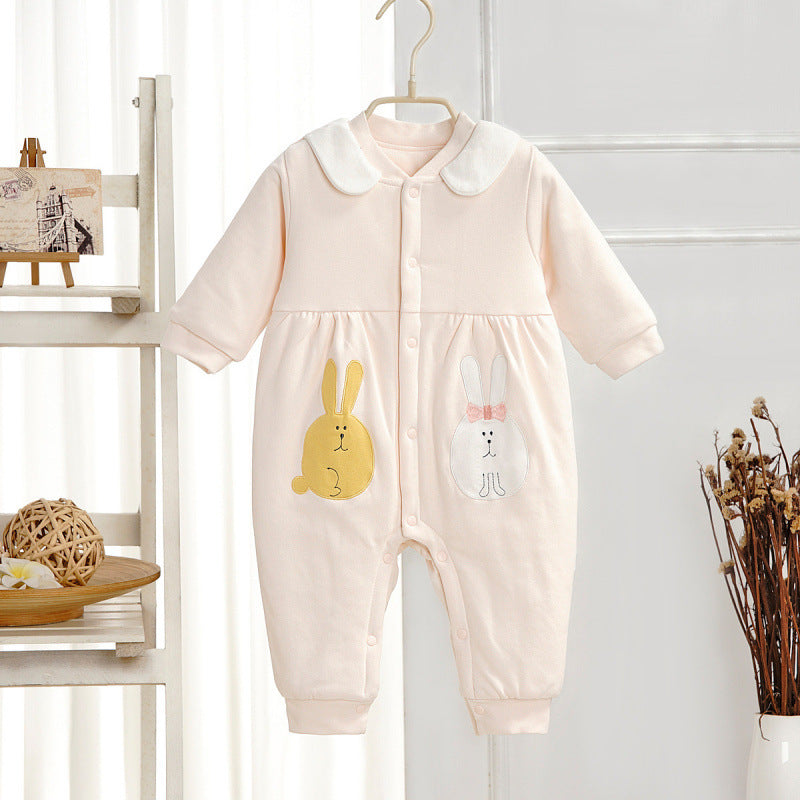 Spring And Autumn Baby Quilted Jumpsuit Three Layers Warm - [[{"value":"{{ Babyvera Babyvera  }}"}]]