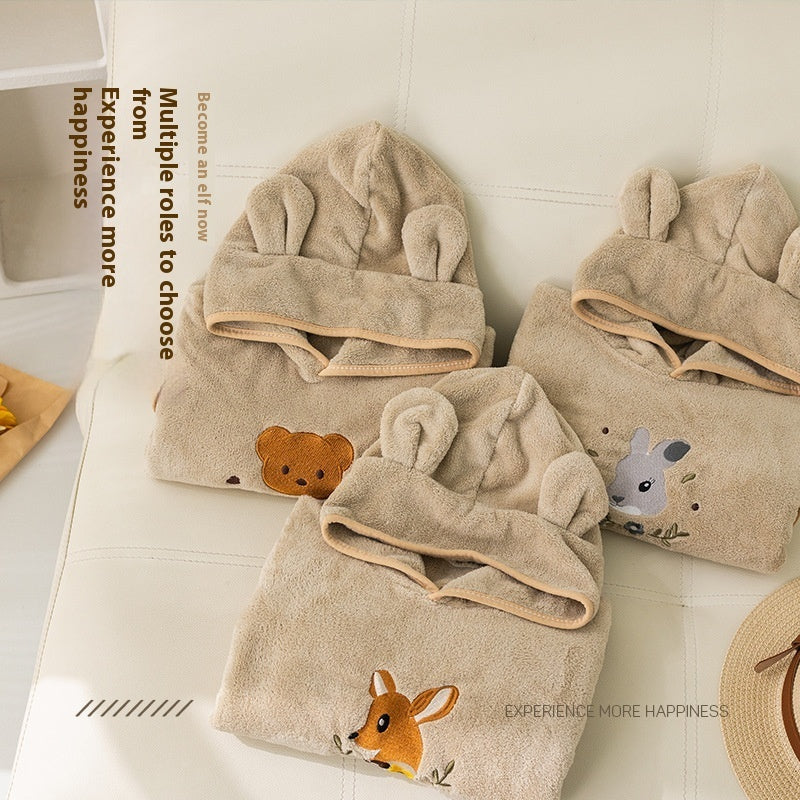 Coral Fleece Children's Bathrobes Cartoon Cloak Wearable - [[{"value":"{{ Babyvera Babyvera  }}"}]]