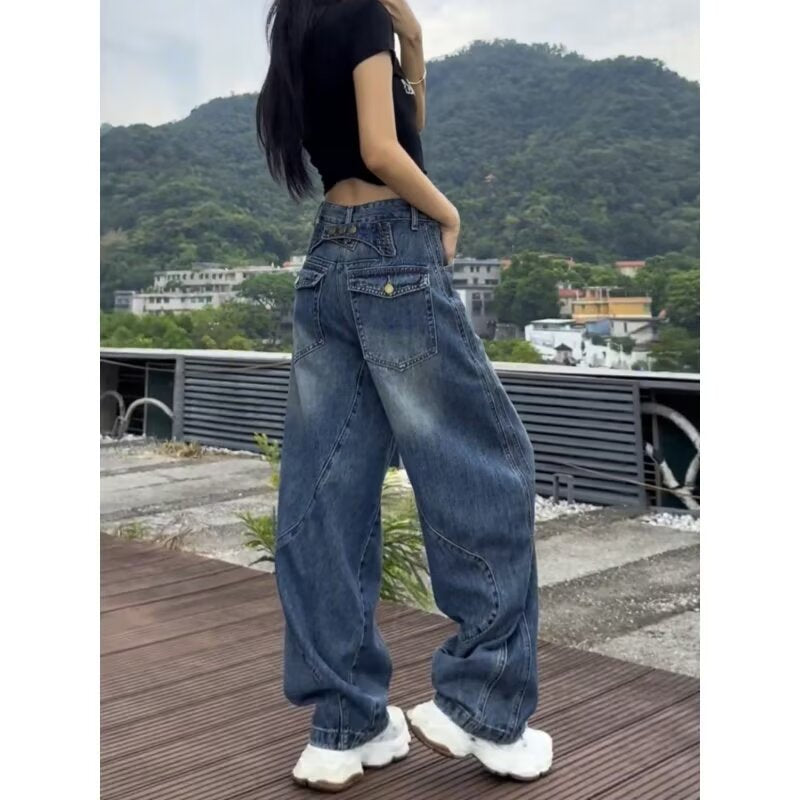 Retro Baguette Banana Pants Figure-flattering Denim Jeans For Women - [[{"value":"{{ Babyvera Babyvera  }}"}]]