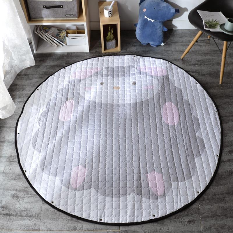 Round Fabric Baby Crawling Children's Play Mat, Toy Storage Blanket, Cotton Crawling Mat - [[{"value":"{{ Babyvera Babyvera  }}"}]]