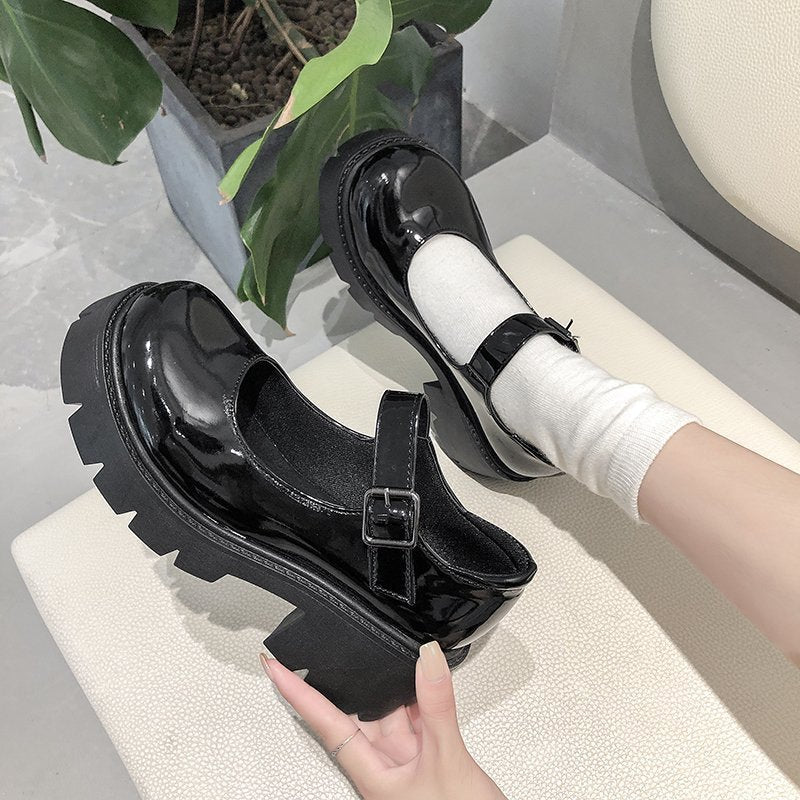 Chunky - heeled Thick - soled JK Uniform Pumps High Heels - Babyvera