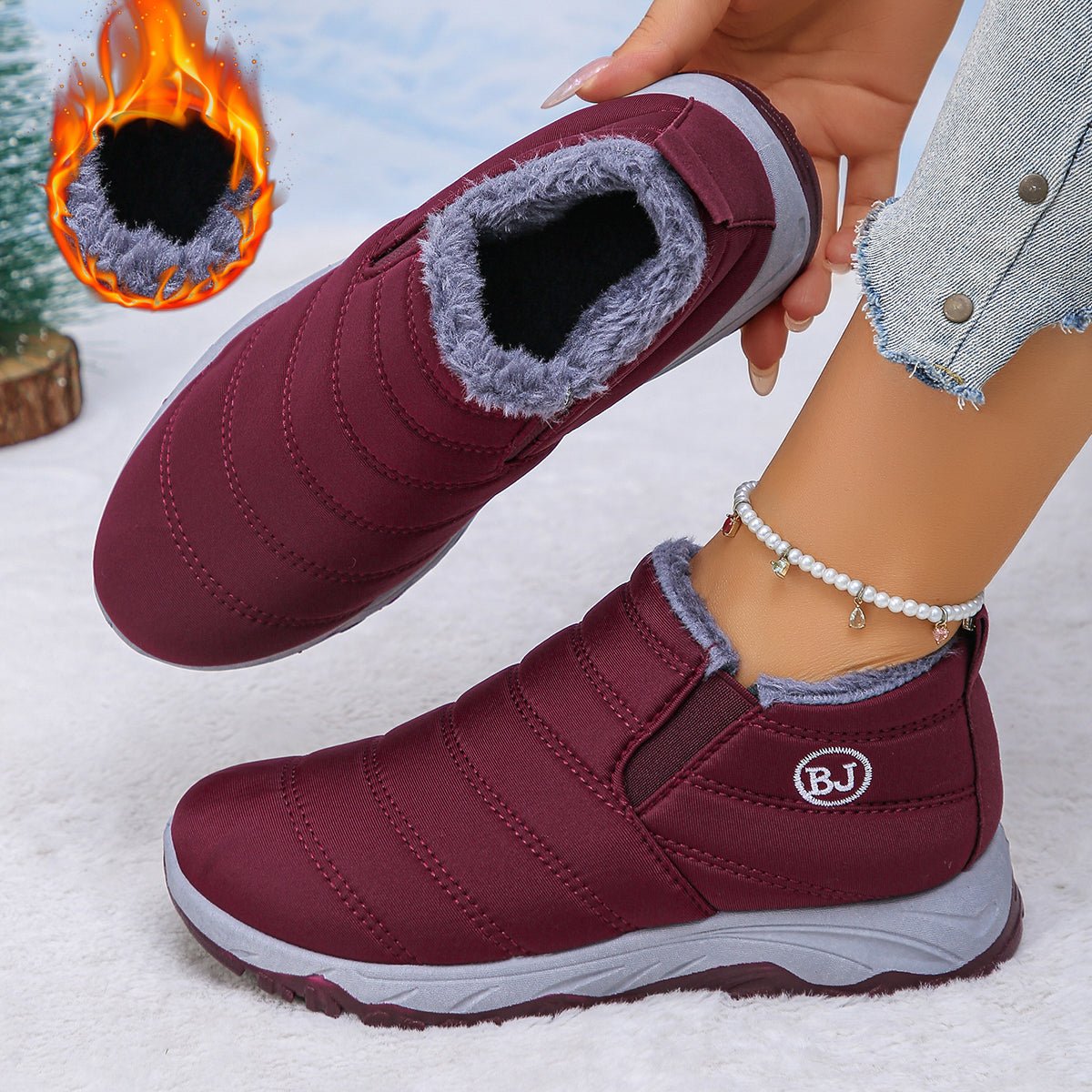 CIORWomensSnowBootsupperismadeofwaterproofPUorwarmsuedetheinsideisfullylinedwithhighqualityfauxfurwhichiswarmandcomfortablethesolidmoldedrubbersoleisdurableandhasantislipdesignwithdeeptreadwhichissuit - Babyvera