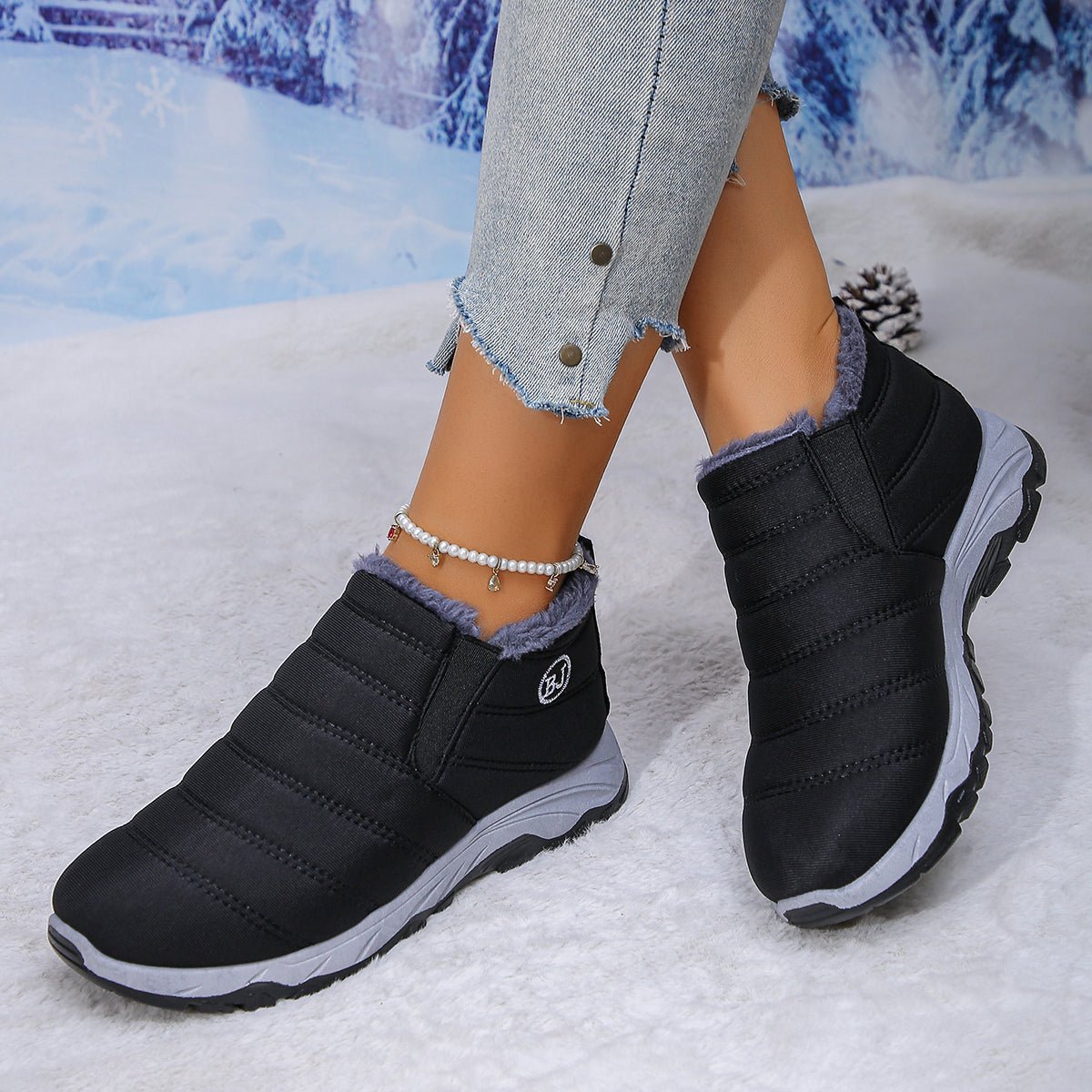 CIORWomensSnowBootsupperismadeofwaterproofPUorwarmsuedetheinsideisfullylinedwithhighqualityfauxfurwhichiswarmandcomfortablethesolidmoldedrubbersoleisdurableandhasantislipdesignwithdeeptreadwhichissuit - Babyvera