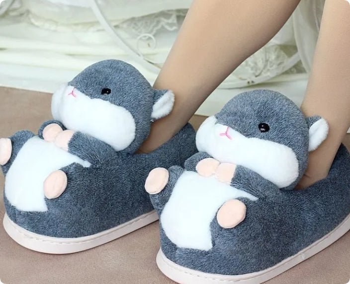 Cotton Slippers With Warm Plush Heel Padding - Babyvera