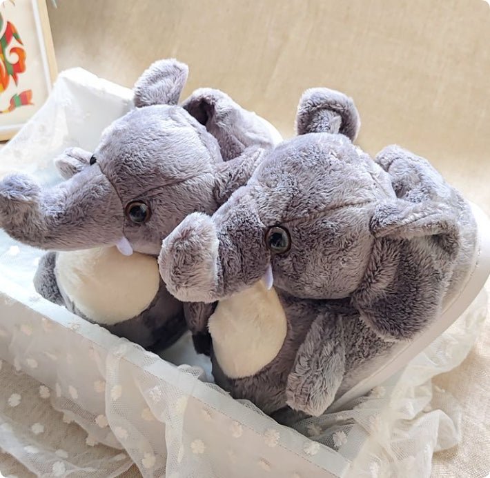 Cotton Slippers With Warm Plush Heel Padding - Babyvera