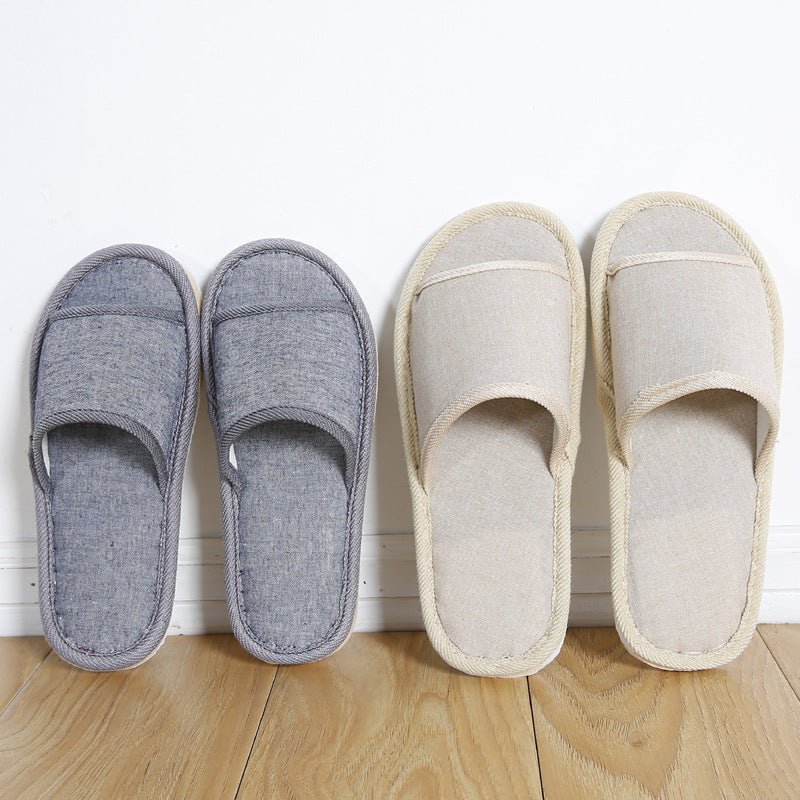 Couples Indoor Floor Slippers Solid Color - Babyvera