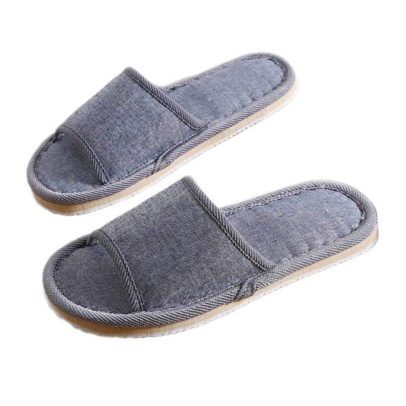 Couples Indoor Floor Slippers Solid Color - Babyvera