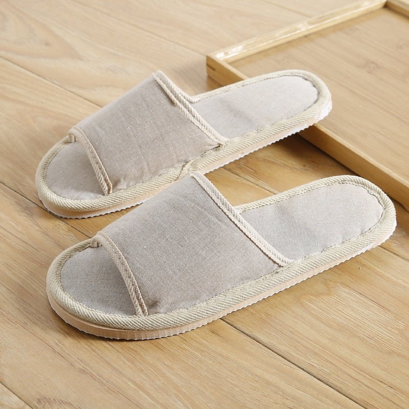 Couples Indoor Floor Slippers Solid Color - Babyvera
