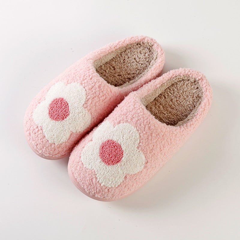 Cozy Home Flower - Eye Warm Winter Cotton Slippers - Babyvera