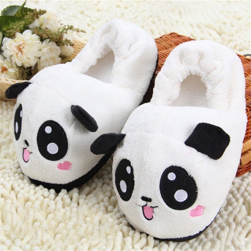 Cute And Adorable Panda Heart - Shaped Cartoon Plush Closed - Toe Slippers - Babyvera