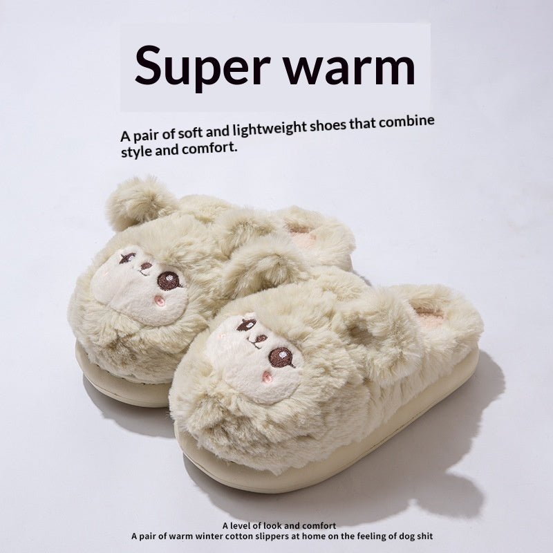Cute, Non - slip, Warm, And Thick - soled Plush Slippers - Babyvera