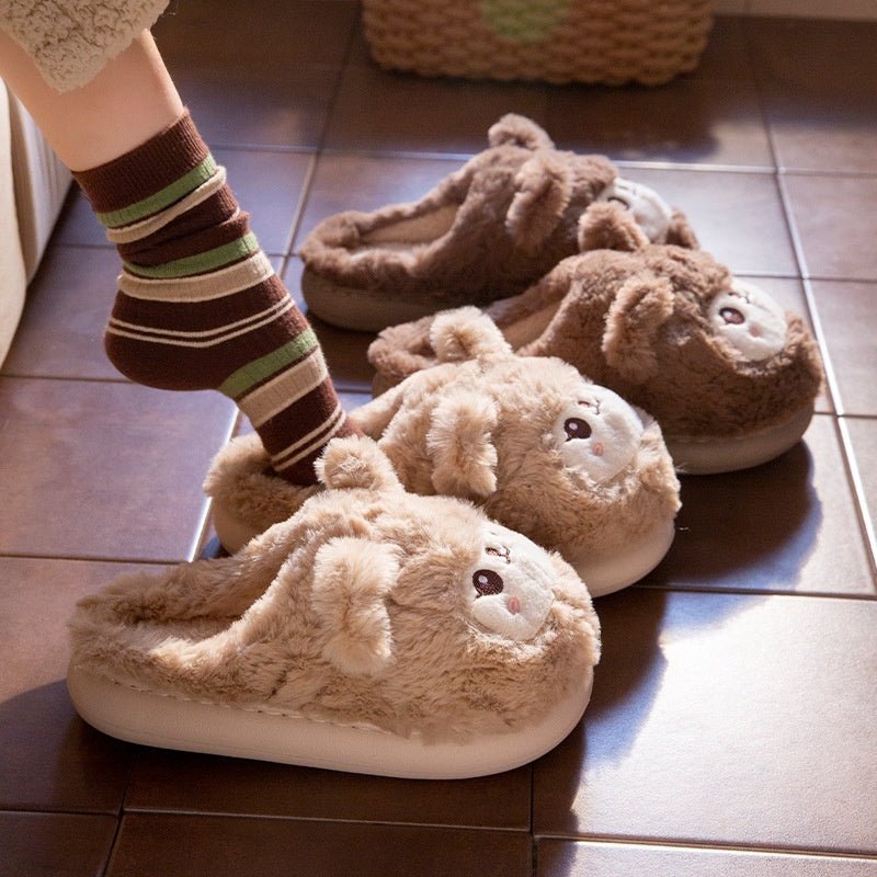 Cute, Non - slip, Warm, And Thick - soled Plush Slippers - Babyvera