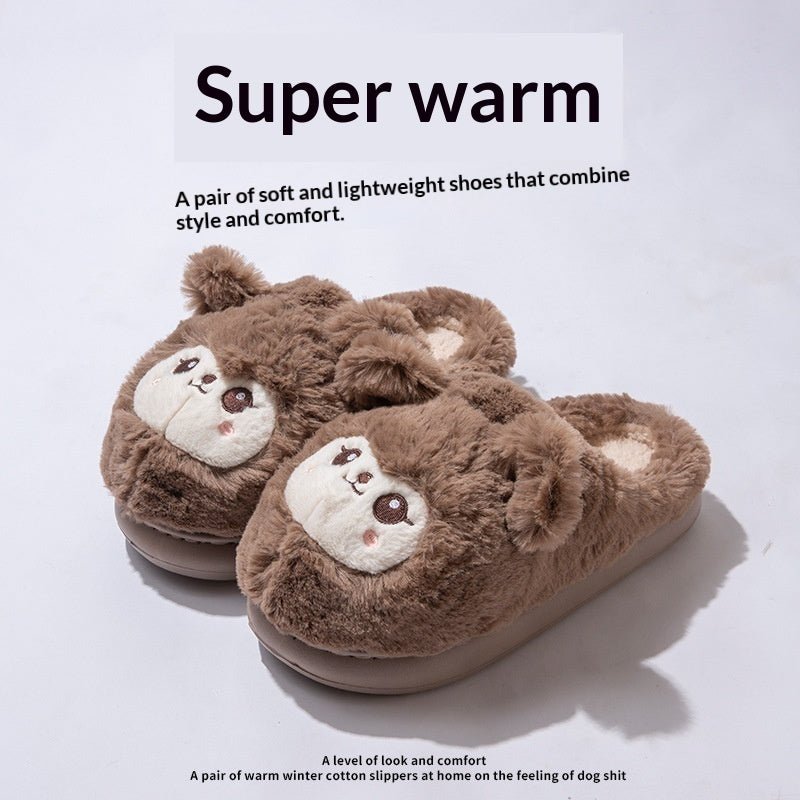 Cute, Non - slip, Warm, And Thick - soled Plush Slippers - Babyvera