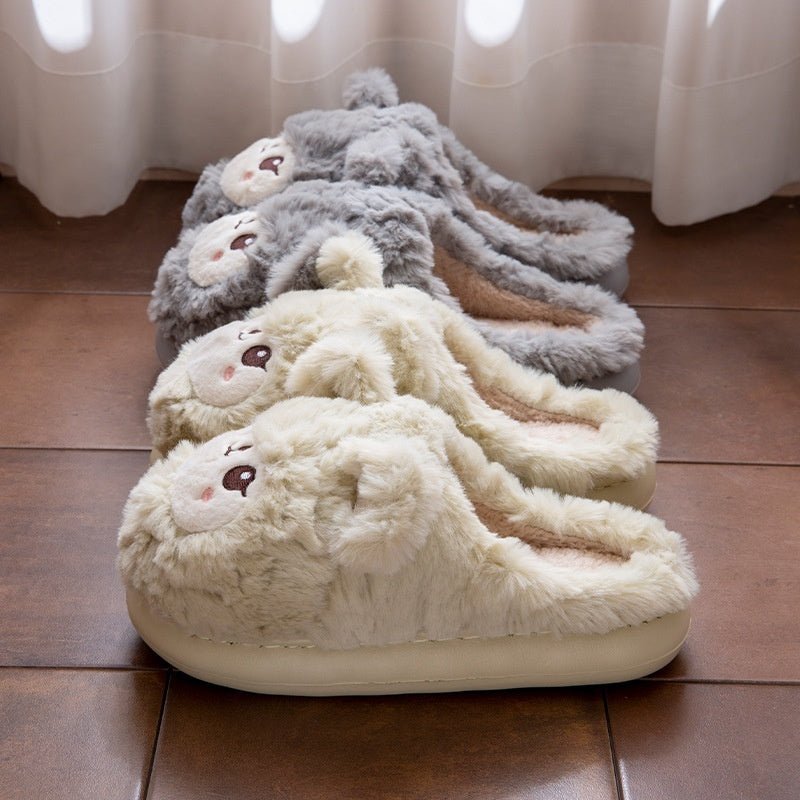 Cute, Non - slip, Warm, And Thick - soled Plush Slippers - Babyvera
