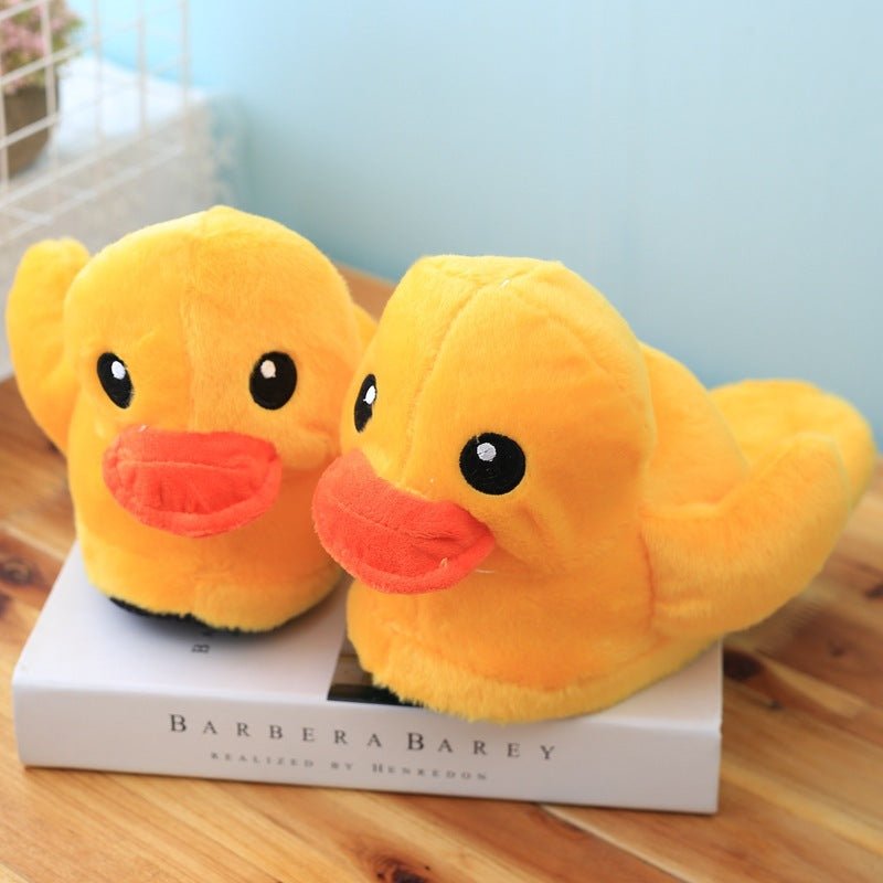 Cute Rubber Duck Plush Home Slippers And Shoes - Babyvera