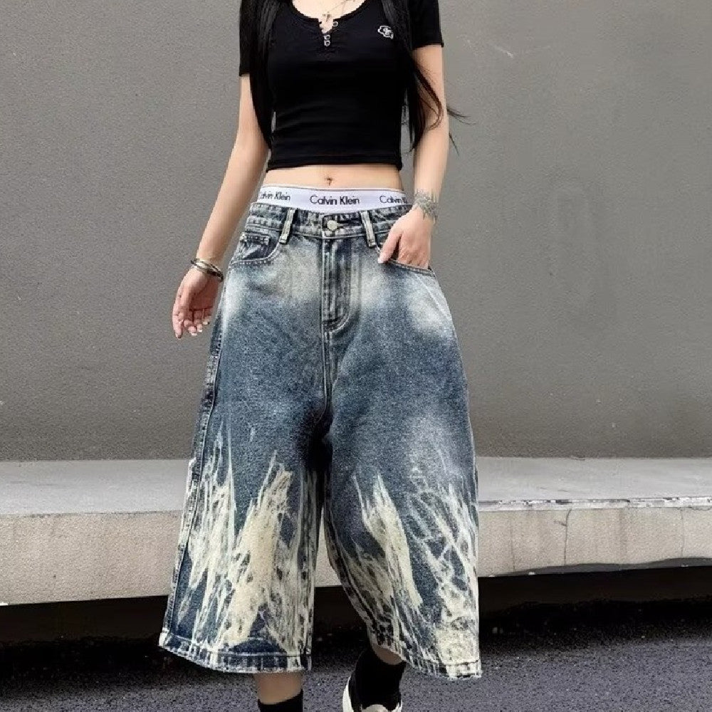 Women's American-style Wide-leg Denim Shorts - [[{"value":"{{ Babyvera Babyvera  }}"}]]