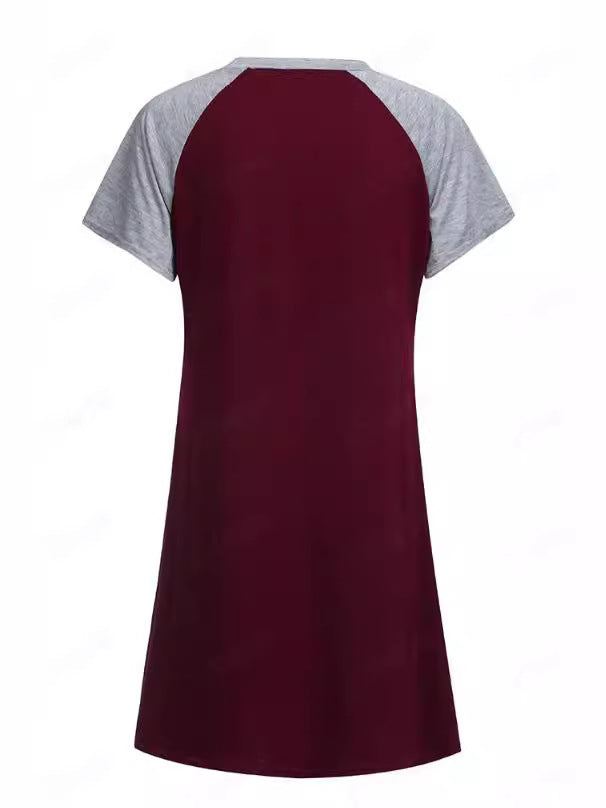 Maternity Clothes Round Neck Short Sleeve Nursing Opening Dress Pajamas - [[{"value":"{{ Babyvera Babyvera  }}"}]]