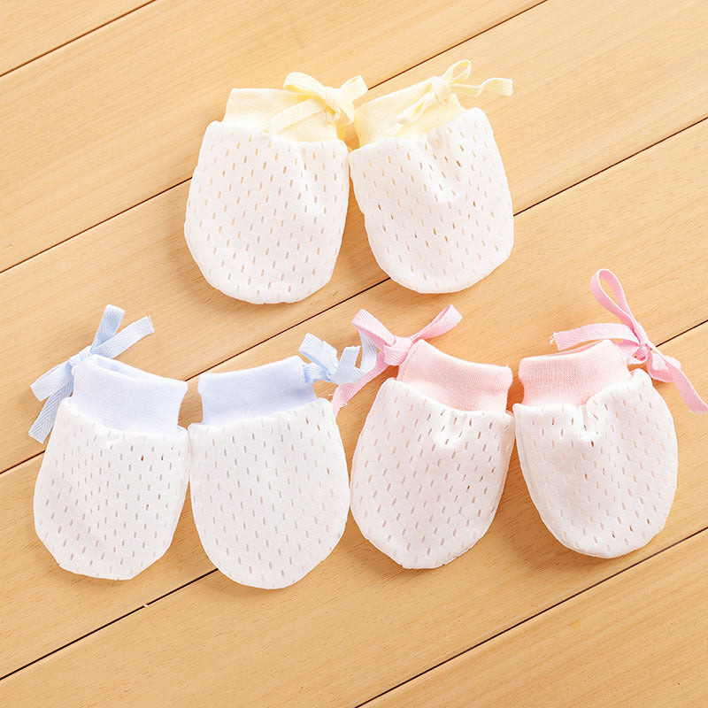 Baby Elastic Gloves 0-6-12 Months Newborn Anti-scratch Face Adjustable Gloves Summer Thin Ice Silk Gloves - [[{"value":"{{ Babyvera Babyvera  }}"}]]