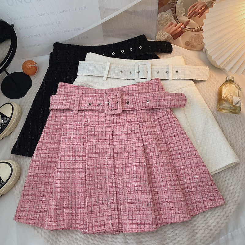 Chanel-style High-waisted Skirt With Belt - [[{"value":"{{ Babyvera Babyvera  }}"}]]