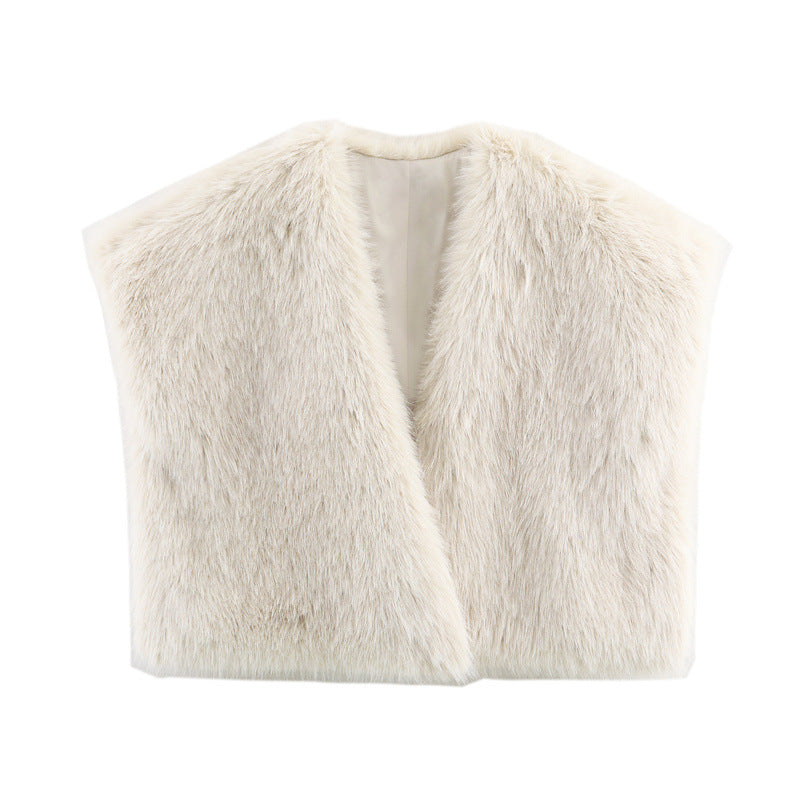 Autumn Fashion Faux Fur Effect Short Vest - [[{"value":"{{ Babyvera Babyvera  }}"}]]