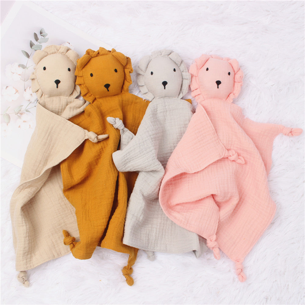 INS Wind Baby Cotton Gauze Comfort Towel Muslin Baby Sleeping Doll Lion Saliva Towel - [[{"value":"{{ Babyvera Babyvera  }}"}]]