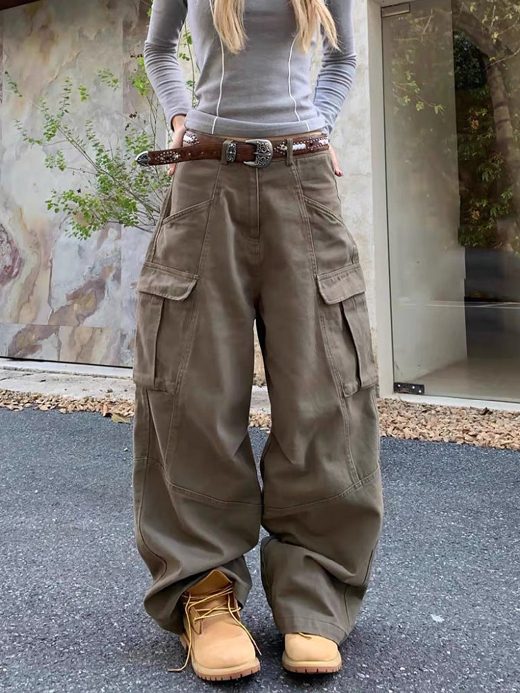 High-street Vintage Relaxed-fit Wide-leg Casual Pants - [[{"value":"{{ Babyvera Babyvera  }}"}]]