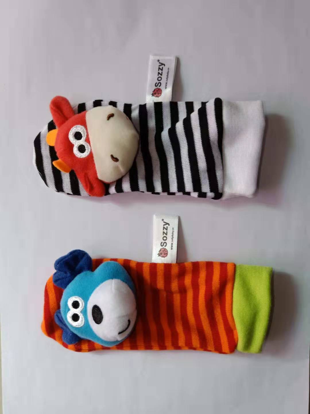 0-12 Months Soft Animal Rattle Infant Newborn Plush Sock Baby Toy Wrist Strap Baby Foot Socks - [[{"value":"{{ Babyvera Babyvera  }}"}]]
